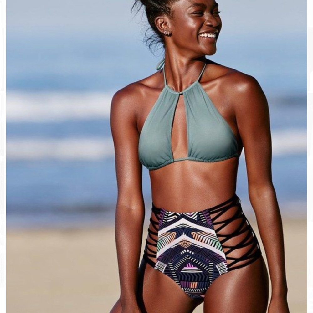 Vintage-inspired High Waisted Bikini Bottom